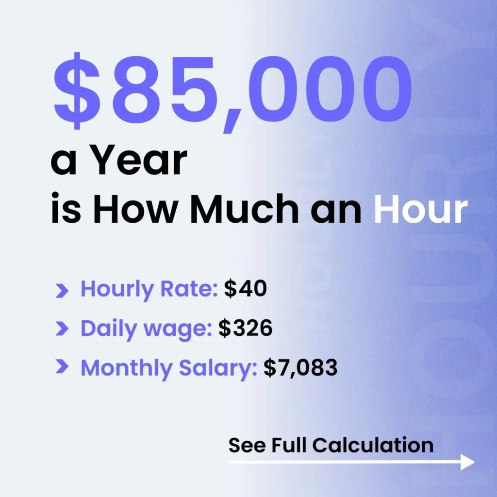 $85,000 a Year is How Much an Hour