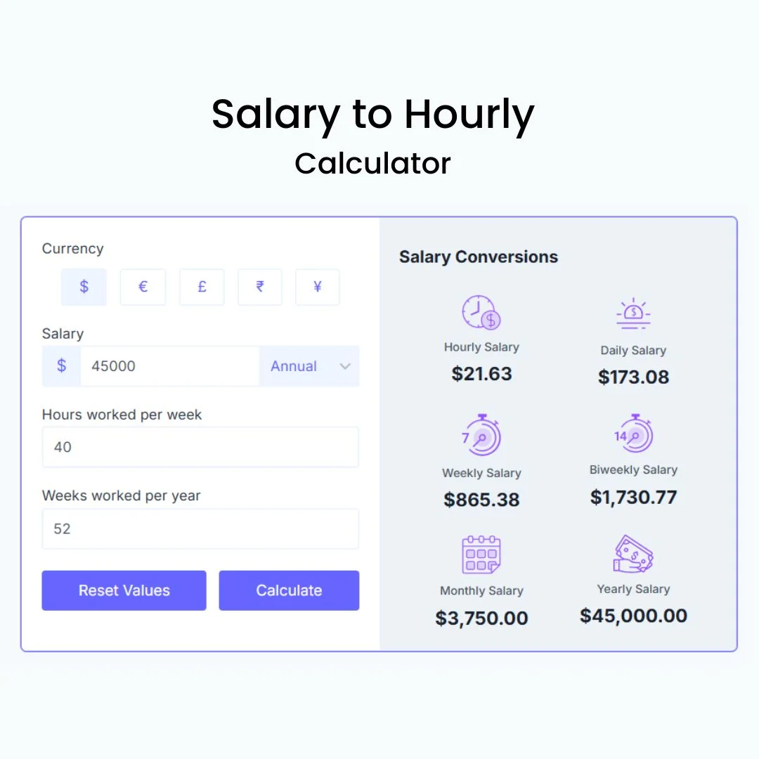 Salary to Hourly Calculator